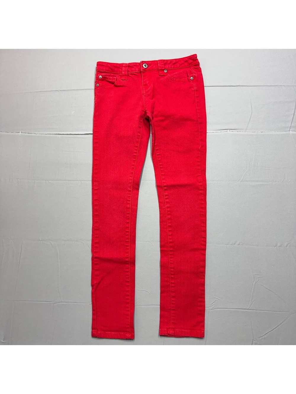 Vintage Y2K Blue Asphalt Red Skinny Jeans Low Mid Rise Juniors Size 5 Regular